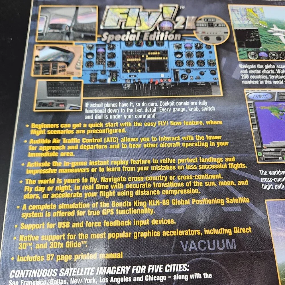 Fly 2K Flight Simulator Special Edition PC 4 CD Disc Airplane Manual Reference